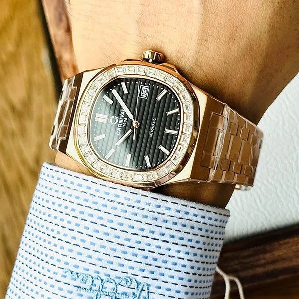 Đồng Hồ Nam Carnival Nautilus Automatic Watch 8108G-VH-D ( G8108.302.414 ) Màu Vàng Hồng/Đen