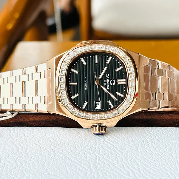 Đồng Hồ Nam Carnival Nautilus Automatic Watch 8108G-VH-D ( G8108.302.414 ) Màu Vàng Hồng/Đen