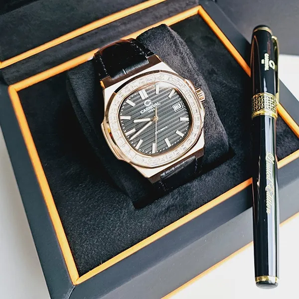 Đồng Hồ Nam Carnival Nautilus Automatic Watch 8108G-VH-DD-D ( G8108.302.432 ) Màu Đen (Tặng Kèm Bút)
