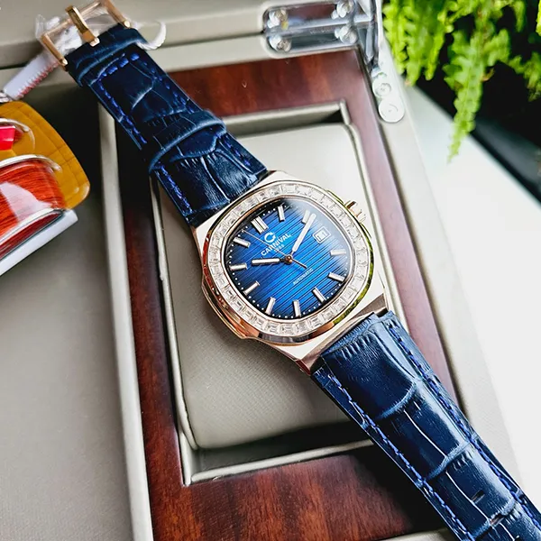 Đồng Hồ Nam Carnival Nautilus Automatic Watch 8108G-VH-DD-X ( G8108.304.425 ) Màu Xanh (Tặng Kèm Bút)