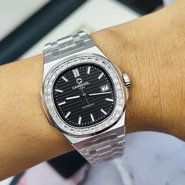 Đồng Hồ Nam Carnival Nautilus Automatic Watch 8108G-VT-N ( G8108.305.011 ) Màu Bạc/Đen