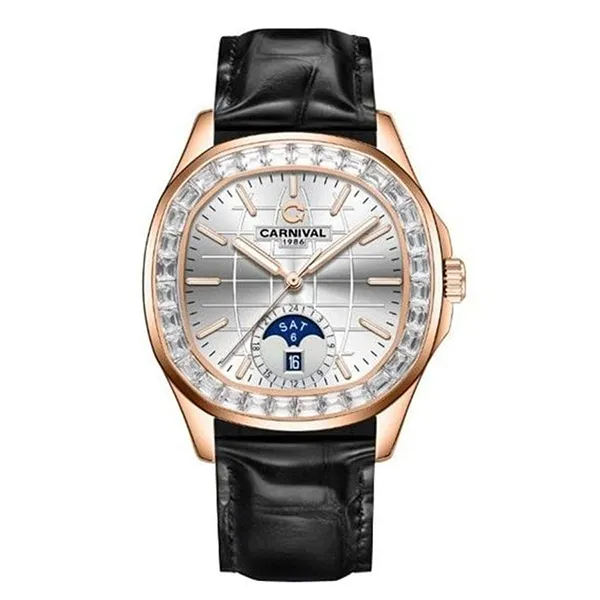 Đồng Hồ Nam Carnival Watch 8113G2-VH-DD-T Màu Đen - Trắng