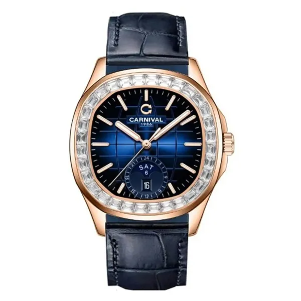 Đồng Hồ Nam Carnival Watch 8113G2-VH-DD-X Màu Xanh Navy