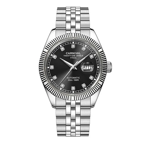 Đồng Hồ Nam Carnival Watch 8131G-VT Màu Bạc - Đen