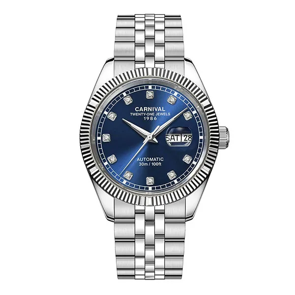 Đồng Hồ Nam Carnival Watch 8131G-VT Màu Xanh Navy - Bạc