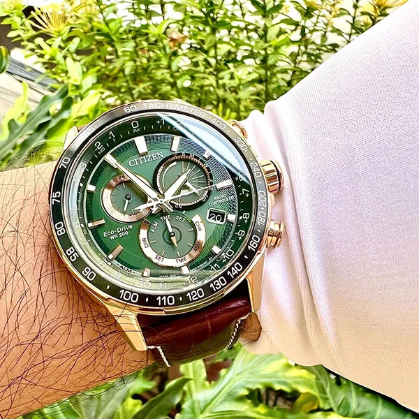 Đồng Hồ Nam Citizen Eco-Drive CB5919-00X Perpetual Calendar Chronograph Màu Xanh Nâu - Đồng hồ - Vua Hàng Hiệu