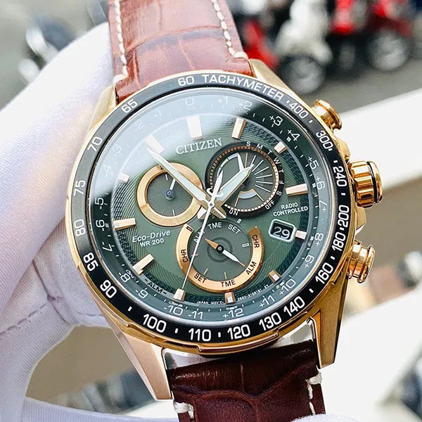 Đồng Hồ Nam Citizen Eco-Drive CB5919-00X Perpetual Calendar Chronograph Màu Xanh Nâu - Đồng hồ - Vua Hàng Hiệu