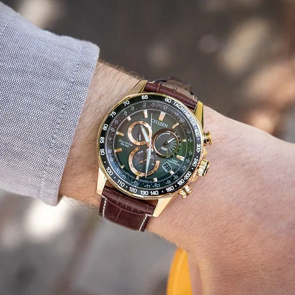 Đồng Hồ Nam Citizen Eco-Drive CB5919-00X Perpetual Calendar Chronograph Màu Xanh Nâu - Đồng hồ - Vua Hàng Hiệu