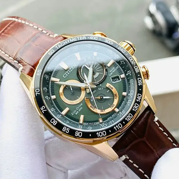 Đồng Hồ Nam Citizen Eco-Drive CB5919-00X Perpetual Calendar Chronograph Màu Xanh Nâu - Đồng hồ - Vua Hàng Hiệu