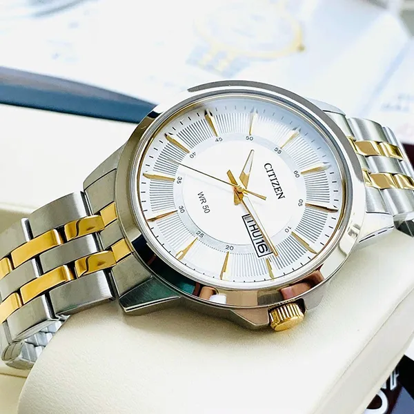 Đồng Hồ Nam Citizen Quartz BF2018-52A Màu Bạc Phối Vàng