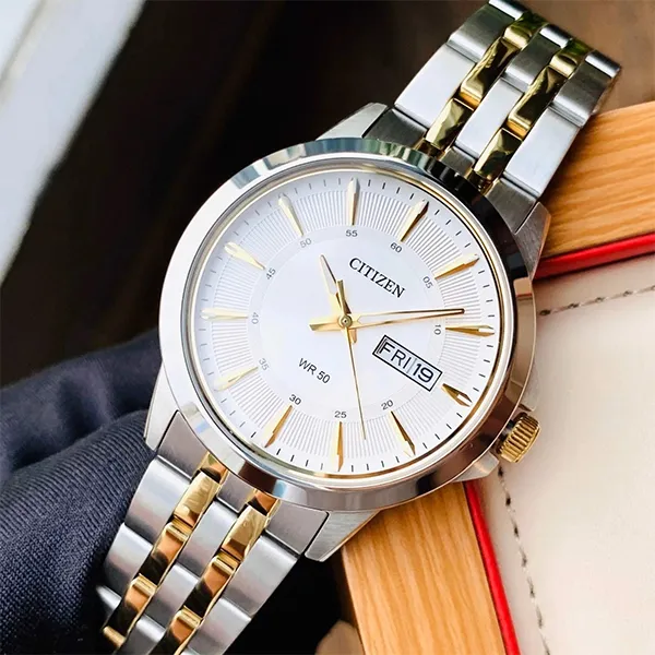 Đồng Hồ Nam Citizen Quartz BF2018-52A Màu Bạc Phối Vàng