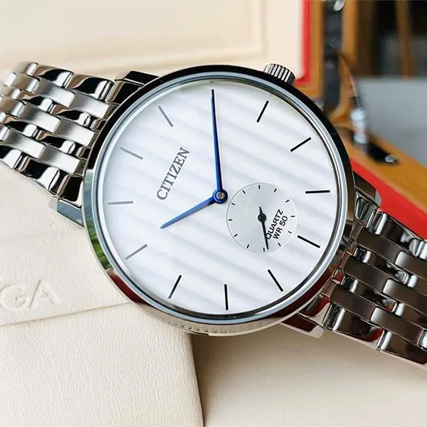 Đồng Hồ Nam Citizen Quartz White Dial Stainless Steel Men's Watch BE9170-56A Màu Bạc