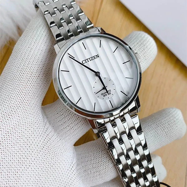 Đồng Hồ Nam Citizen Quartz White Dial Stainless Steel Men's Watch BE9170-56A Màu Bạc