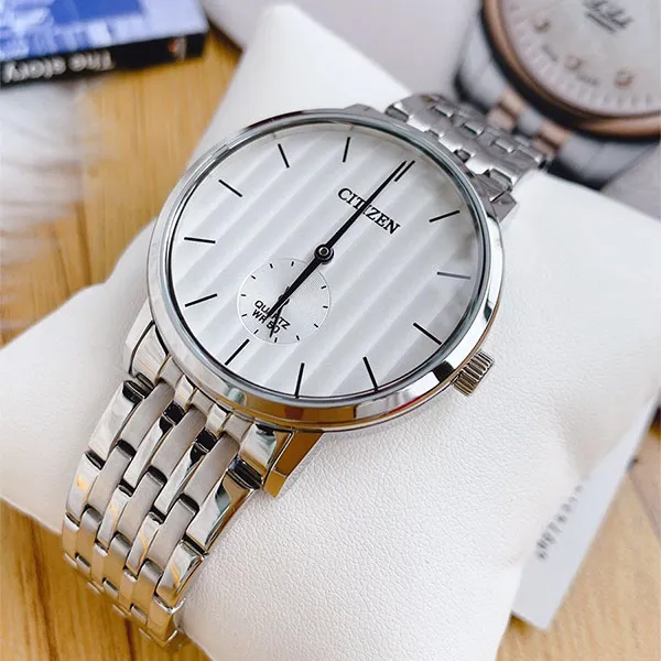 Đồng Hồ Nam Citizen Quartz White Dial Stainless Steel Men's Watch BE9170-56A Màu Bạc