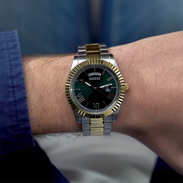 Đồng Hồ Nam Guess Connoisseur Day-Date Watch GW0265G8 Màu Demi Mặt Xanh Lá - Đồng hồ - Vua Hàng Hiệu