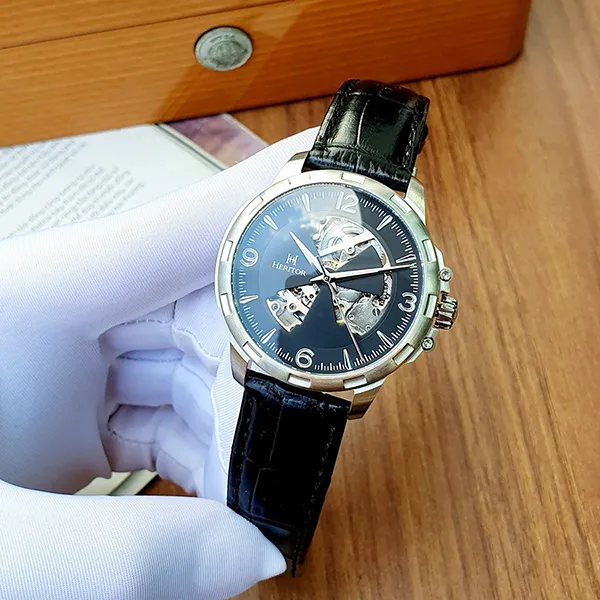 Đồng Hồ Nam Heritor Automatic HER1702 Màu Đen - Đồng hồ - Vua Hàng Hiệu