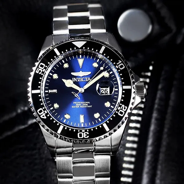 Đồng Hồ Nam Invicta Gent Pro Diver Blue Dial Steel Bracelet Dive Watch 22054 Màu Bạc Xanh - Đồng hồ - Vua Hàng Hiệu