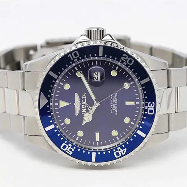 Đồng Hồ Nam Invicta Gent Pro Diver Blue Dial Steel Bracelet Dive Watch 22054 Màu Bạc Xanh - Đồng hồ - Vua Hàng Hiệu