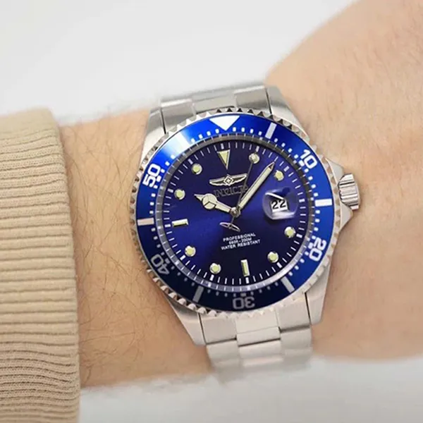 Đồng Hồ Nam Invicta Gent Pro Diver Blue Dial Steel Bracelet Dive Watch 22054 Màu Bạc Xanh - Đồng hồ - Vua Hàng Hiệu