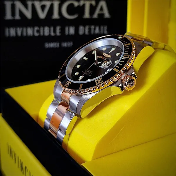 Đồng Hồ Nam Invicta Pro Diver Automatic Black Dial Men Watch 8927OBXL Màu Bạc Vàng