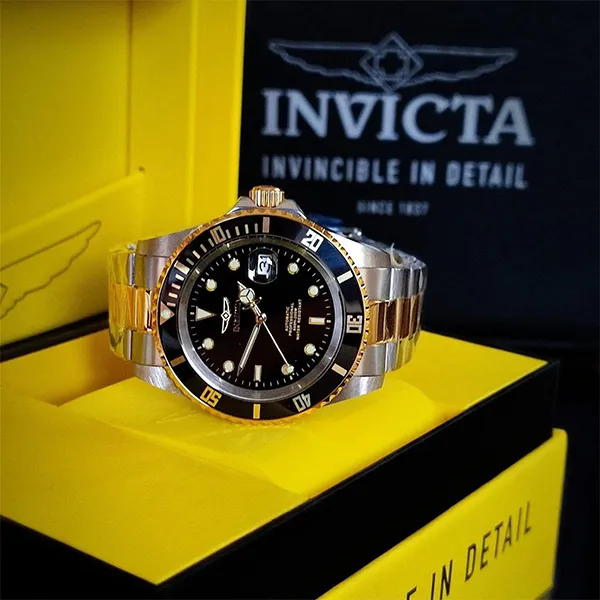 Đồng Hồ Nam Invicta Pro Diver Automatic Black Dial Men Watch 8927OBXL Màu Bạc Vàng