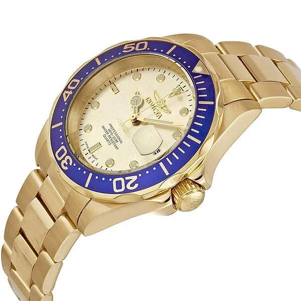 Đồng Hồ Nam Invicta Pro Diver Light Champagne Dial Gold Ion-plated Men's Watch 14124 Màu Vàng - Xanh - Đồng hồ - Vua Hàng Hiệu