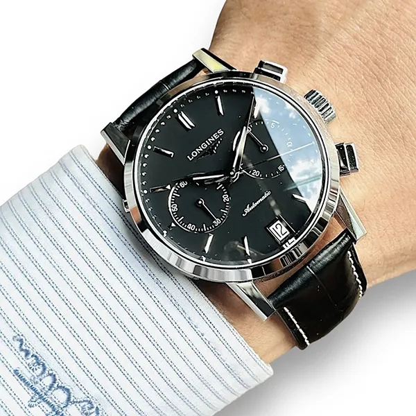 Đồng Hồ Nam Longines Chronograph Automatic Watch L4.829.4.52.0 Màu Đen - Đồng hồ - Vua Hàng Hiệu