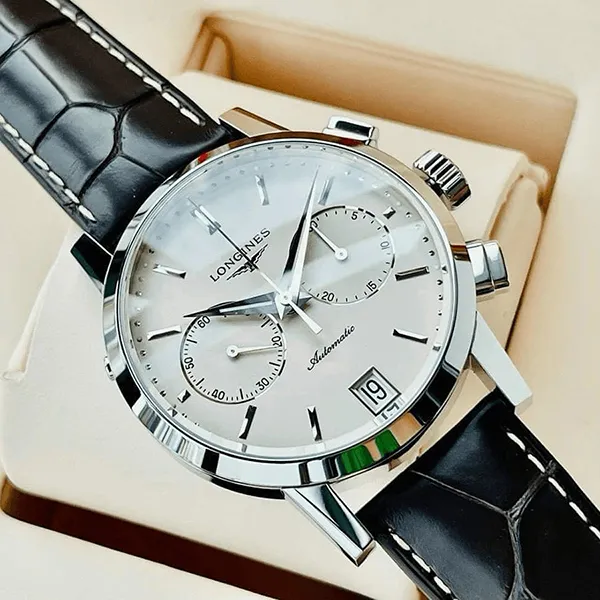 Đồng Hồ Nam Longines Chronograph Automatic Watch L4.829.4.92.2 Màu Đen/Trắng - Đồng hồ - Vua Hàng Hiệu