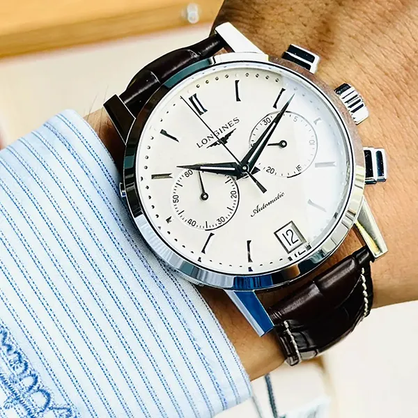 Đồng Hồ Nam Longines Chronograph Automatic Watch L4.829.4.92.2 Màu Đen/Trắng - Đồng hồ - Vua Hàng Hiệu