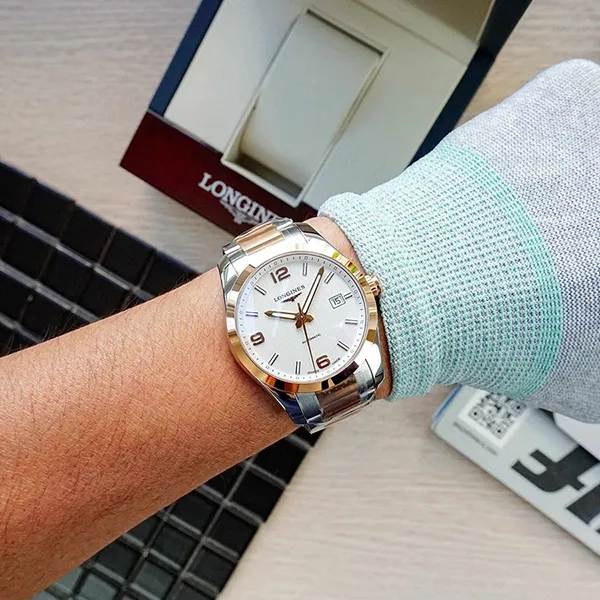 Đồng Hồ Nam Longines Conquest Classic L2.785.5.76.7 Màu Bạc/ Vàng Hồng - Đồng hồ - Vua Hàng Hiệu