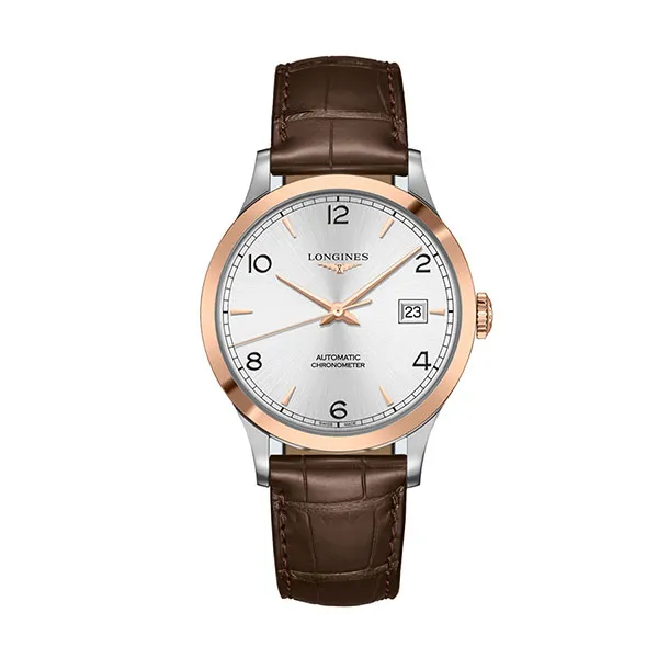 Đồng Hồ Nam Longines Record Collection Demi 18K 40mm L2.821.5.76.2 (L28215762) Màu Nâu - Vàng Hồng - Đồng hồ - Vua Hàng Hiệu