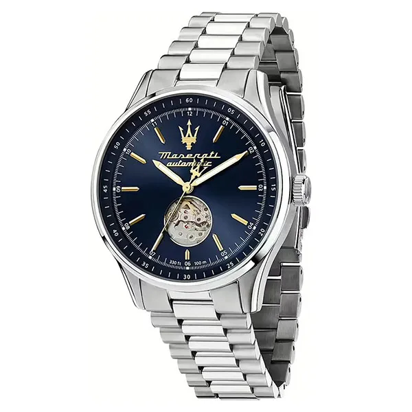 Đồng Hồ Nam Maserati Sorpasso Automatic Open Heart Blue Dial Men’s Watch R8823124002 Màu Xanh Bạc