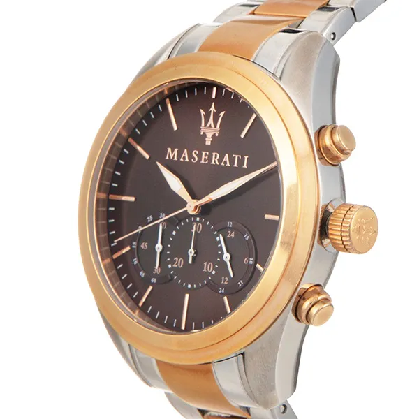 Đồng Hồ Nam Maserati Traguardo Chronograph Watch R8873612003 Màu Bạc/Vàng Hồng