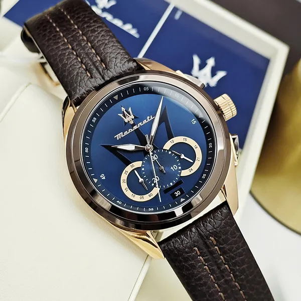 Đồng Hồ Nam Maserati Traguardo R8871612024 Màu Nâu Xanh
