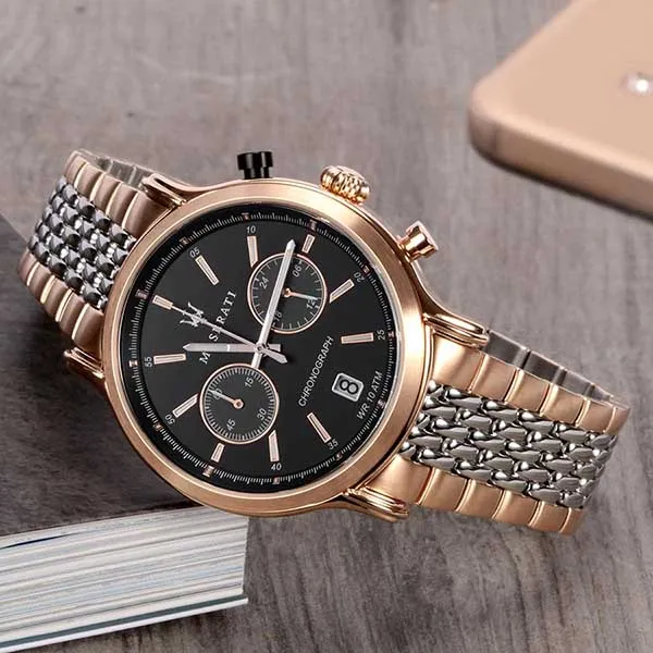 Đồng Hồ Nam Maserati Watch For Men R8873638005 Màu Bạc Phối Vàng Hồng