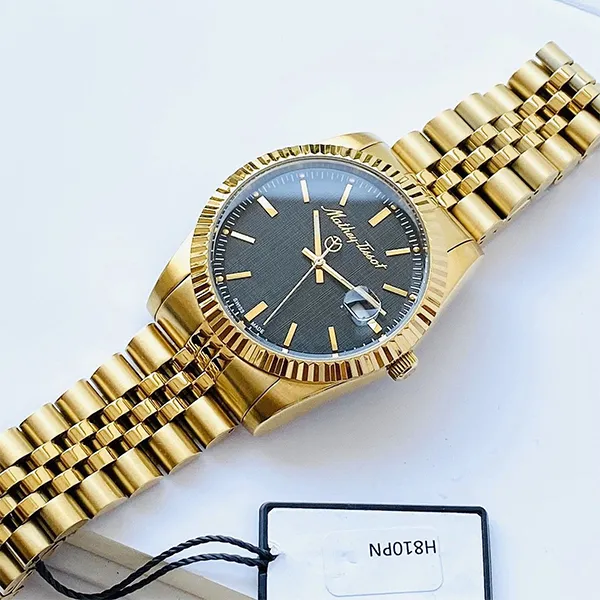 Đồng Hồ Nam Mathey-Tissot Mathey III Quartz Black Dial H810PN Màu Vàng Đen