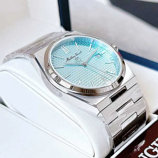 Đồng Hồ Nam Mathey-Tissot PRX Collection H117SK 40mm Màu Xanh Bạc - Đồng hồ - Vua Hàng Hiệu