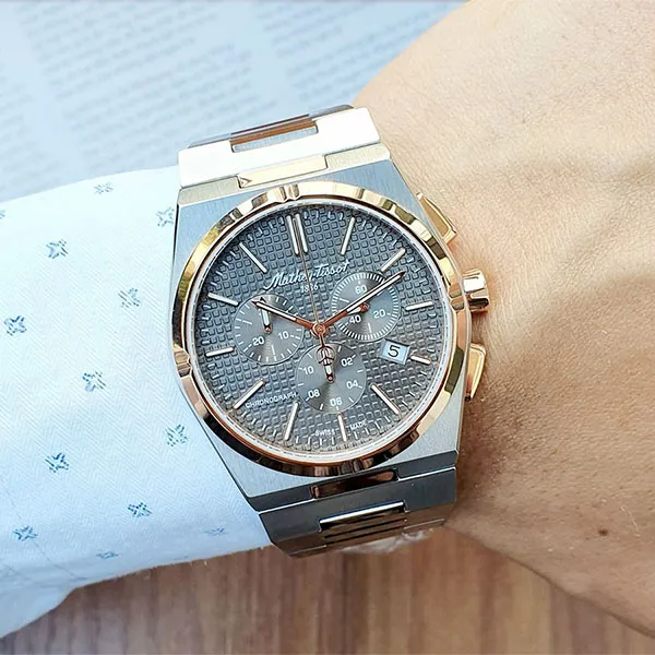 Đồng Hồ Nam Mathey-Tissot Quartz H117CHRS Màu Bạc Vàng