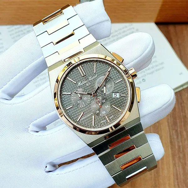 Đồng Hồ Nam Mathey-Tissot Quartz H117CHRS Màu Bạc Vàng
