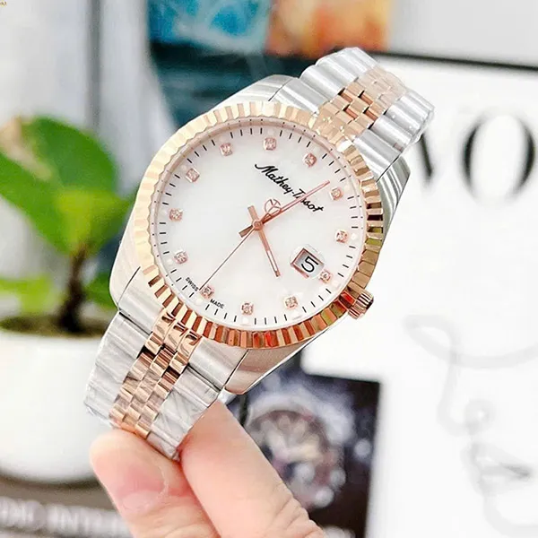 Đồng Hồ Nam Mathey-Tissot Quartz H710RA Màu Bạc - Vàng Hồng