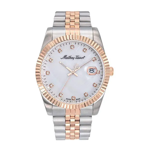 Đồng Hồ Nam Mathey-Tissot Quartz H710RA Màu Bạc - Vàng Hồng