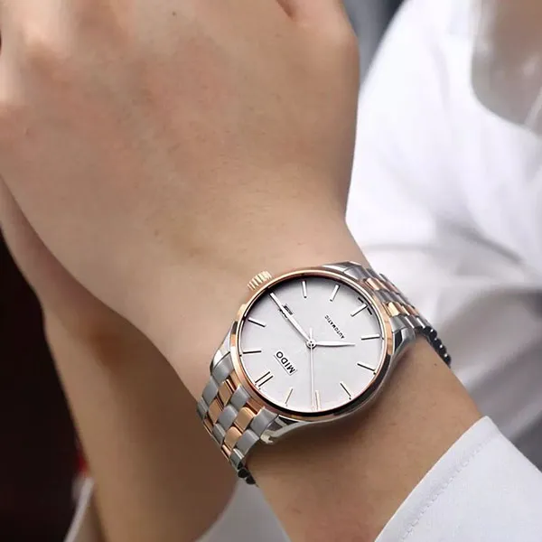 Đồng Hồ Nam Mido Belluna II Automatic Watch M024.407.22.031.00 Màu Vàng Hồng