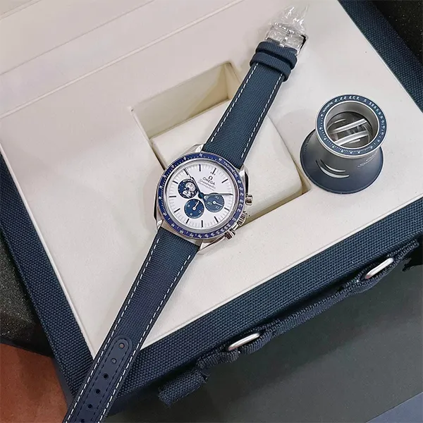 Đồng Hồ Nam Omega Speedmaster Silver Snoopy Award 310.32.42.50.02.001 Màu Xanh Bạc - Đồng hồ - Vua Hàng Hiệu
