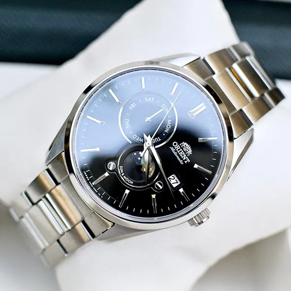 Đồng Hồ Nam Orient Automatic Sun And Moon Gen 5 RA-AK0302B10B (RA-AK0302B00C) Màu Bạc Đen - Đồng hồ - Vua Hàng Hiệu