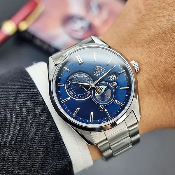 Đồng Hồ Nam Orient Sun And Moon Gen 5 RA-AK0308L10B Watch Màu Xanh Bạc - Đồng hồ - Vua Hàng Hiệu