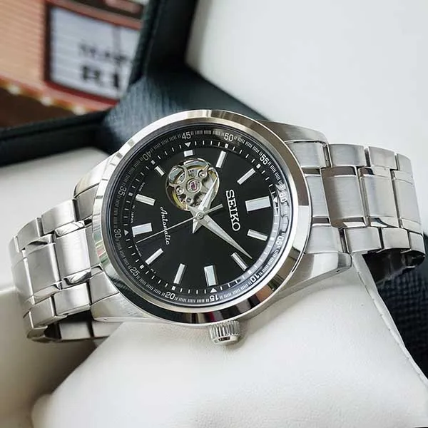 Đồng Hồ Nam Seiko Open Heart SCVE053 42mm Màu Bạc