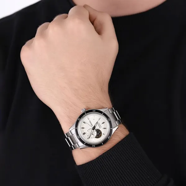 Đồng Hồ Nam Seiko Presage Style 60's Open Heart Watch SSA423J1 Màu Bạc