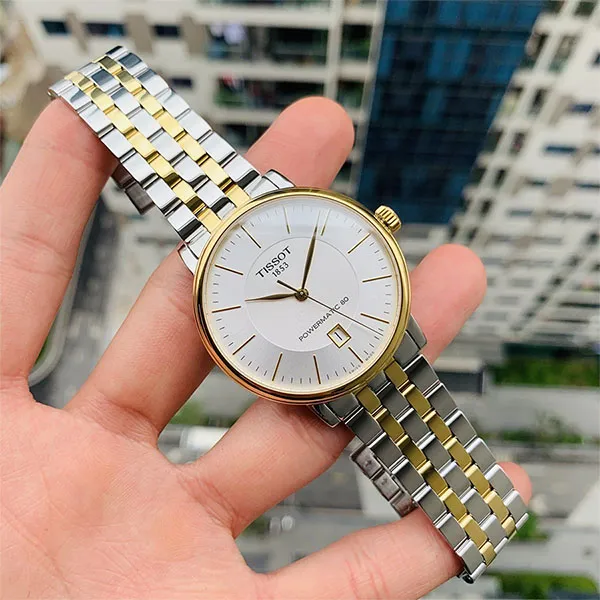 Đồng Hồ Nam Tissot Automatic Carson Powermatic 80 T122.407.22.031.00 (T1224072203100) Màu Bạc Vàng