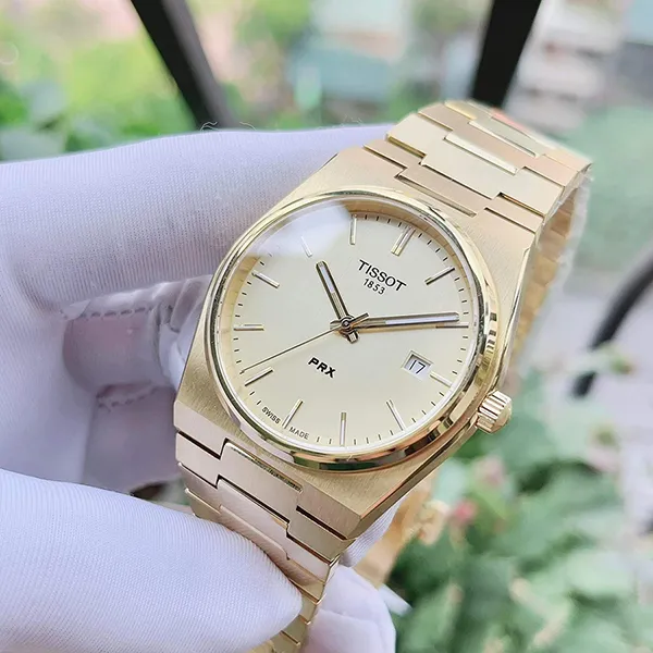 Đồng Hồ Nam Tissot PRX Quartz T137.410.33.021.00 Màu Vàng Gold