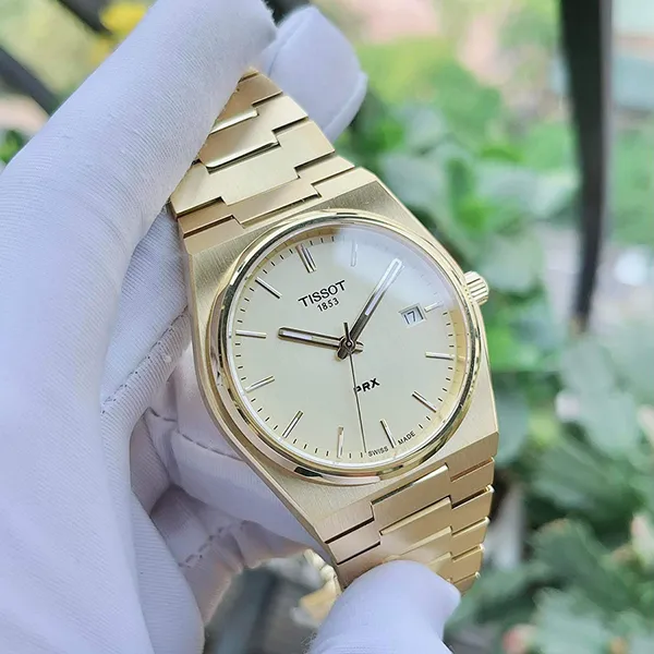 Đồng Hồ Nam Tissot PRX Quartz T137.410.33.021.00 Màu Vàng Gold
